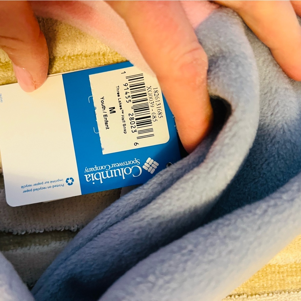 Nwt gorgeous Columbia fleece size youth medium in blue and pink - Picture 3 of 10